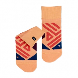 On Running Mid Sock Coral Navy Femme